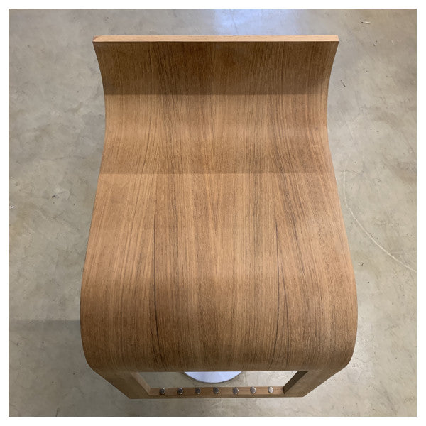 固定チーク材|ステンレススチール製マリンアウトドアバーシート