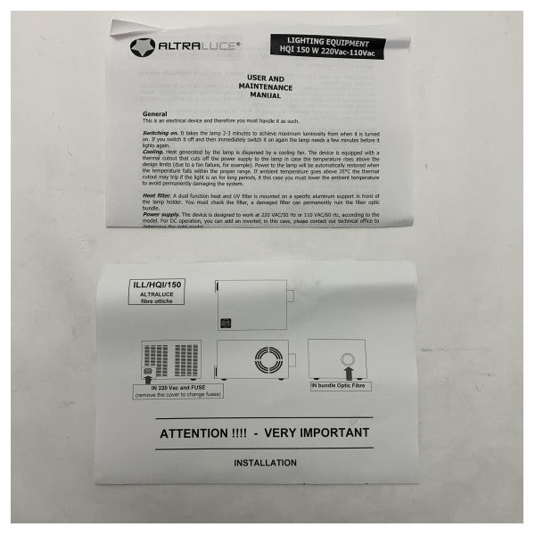 アルトラルーチェ ILL/HQI/150 イルミナート・メガライト 150W 舶用ステンレス・ライト オスラム・メタルハライド・ランプ付き