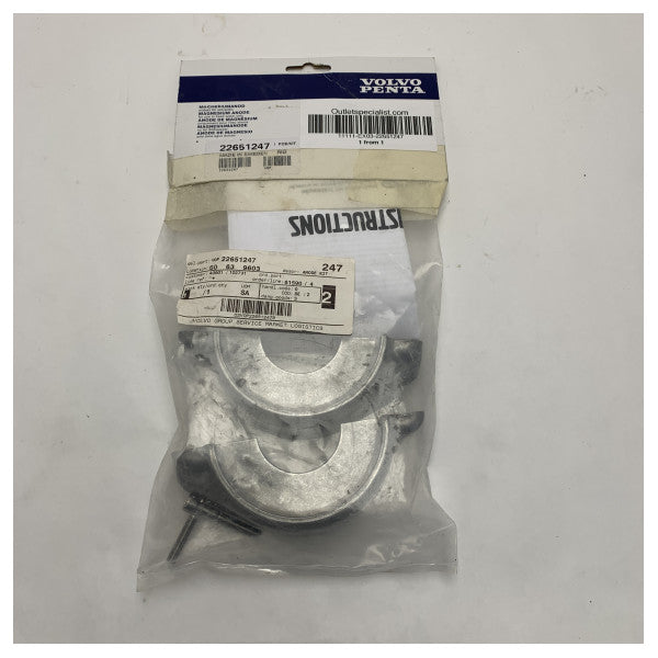 Volvo Penta Magnesium Anode Kit för korrosionsskydd av marinmotorer - 22651247
