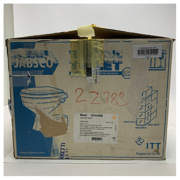 Jabsco 37010-0096 Standardni električni toalet White 24V