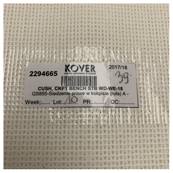 Coussin de siège de cockpit Quicksilver 855 côté tribord - 2294665