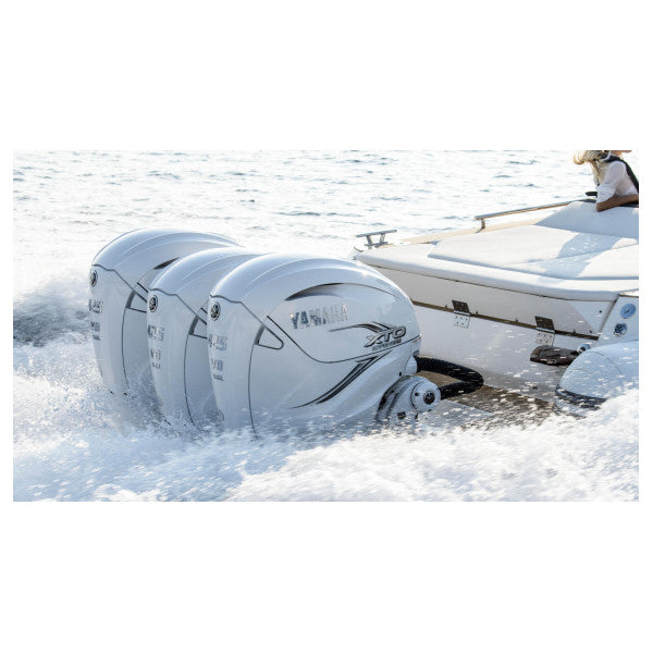Yamaha XF425NSA2 V8 425 HP XTO moteur hors-bord marin blanc