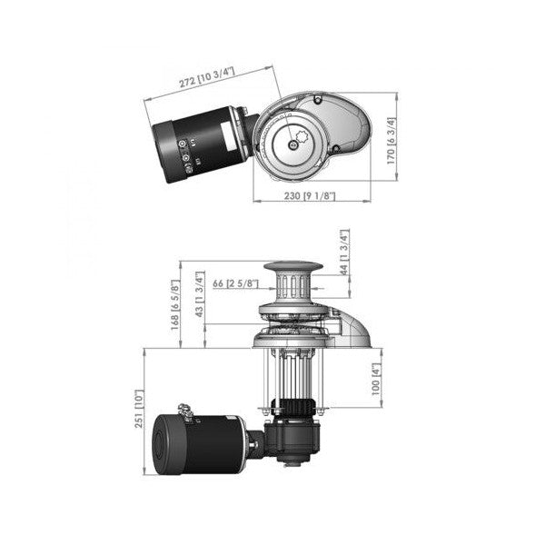 Maxwell P102578 RC10 10 mm paslanmaz çelik elektrikli halat makarası 24V