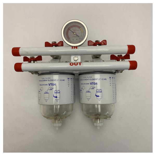 فلتر وقود بحري مزدوج من فيتوس وفاصل مياه 75704VT - 190 لتر / 10 ميكرون