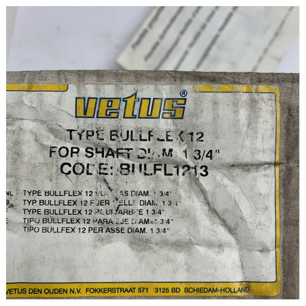 Vetus Bullflex 12 Fleksibel akselkobling til 1 3/4 tommer propelleraksel