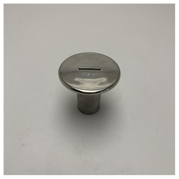 Capuchon de remplissage d'eau en acier inoxydable Vetus pour bateaux - Remplissage de pont marin de 38 mm avec couvercle de 87 mm