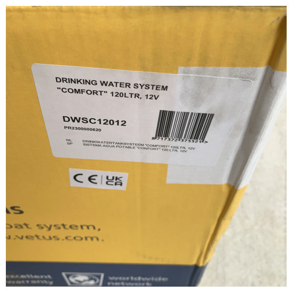 Vetus 120L drink water tank system with pump 12V - DWSC12012