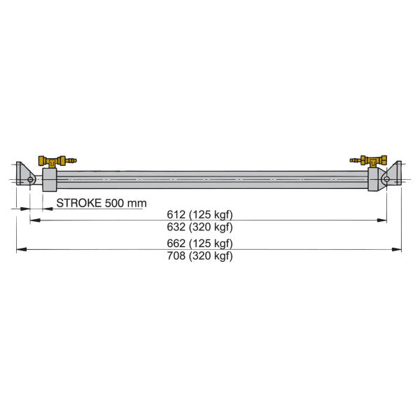 Ветус хидравлична електрическа подемна система за лодки 350 KGF 12V - Морски комплект за повдигане на капаци 500mm ход