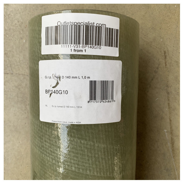 Túnel de Thruster de Plástico Reforçado com Fibra de Vidro Vetus D140mm x 1m - BP140G10