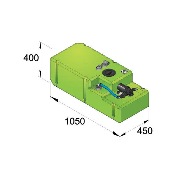 Vetus DWSC08824 88L 24V drinking water system with tank and pump