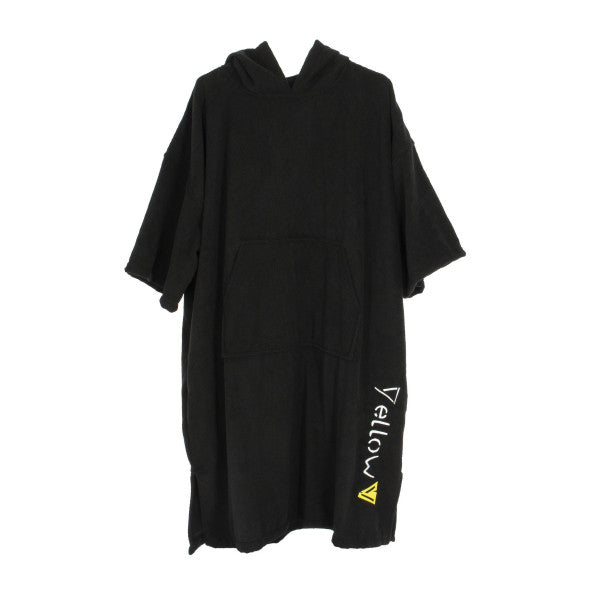 Yellow-V Surf Poncho Adult Microfiber Changing Towel Black