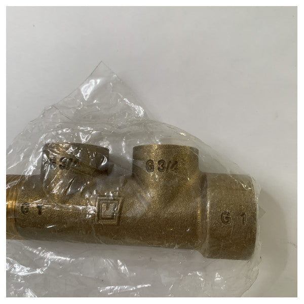 Vetus Brass Marine Manifold Distributor bil 1x G1 Inlet u 2x G3/4 - MAN2G3/4