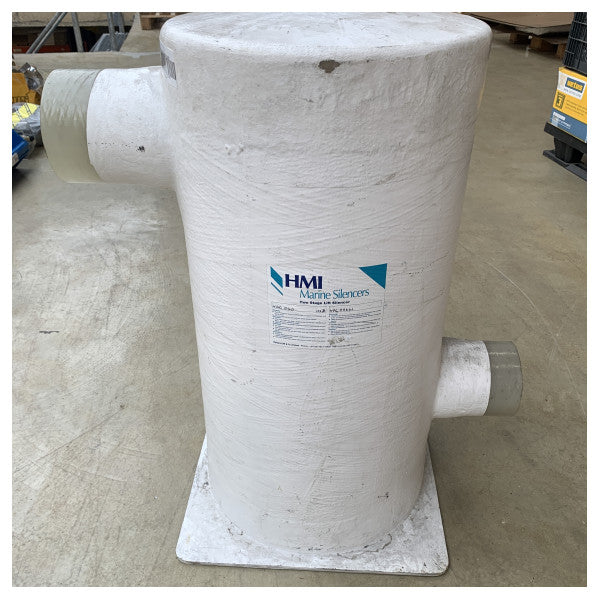 Silencieux d'échappement à double chambre Halyard grp blanc 127 - 152mm - H001489