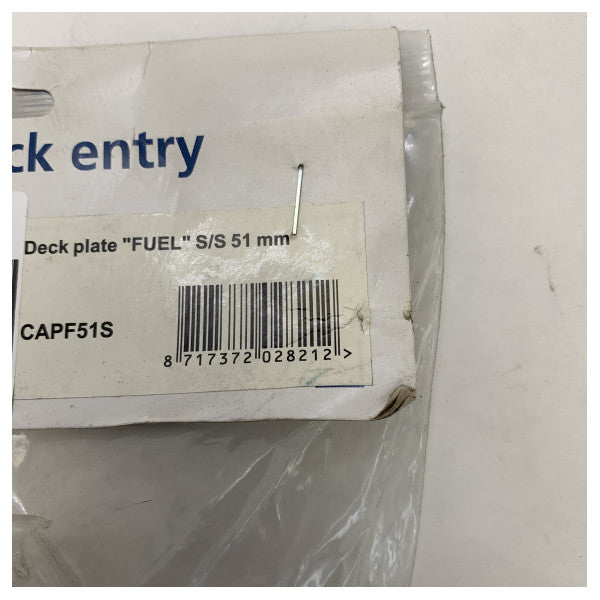 Vetus Inox Fuq Tal-Liżżar 51mm għal Dgħajjes Diesel - Pjanċa Marittima Li Tikkonforma Mal-Ilma - CAPF51S