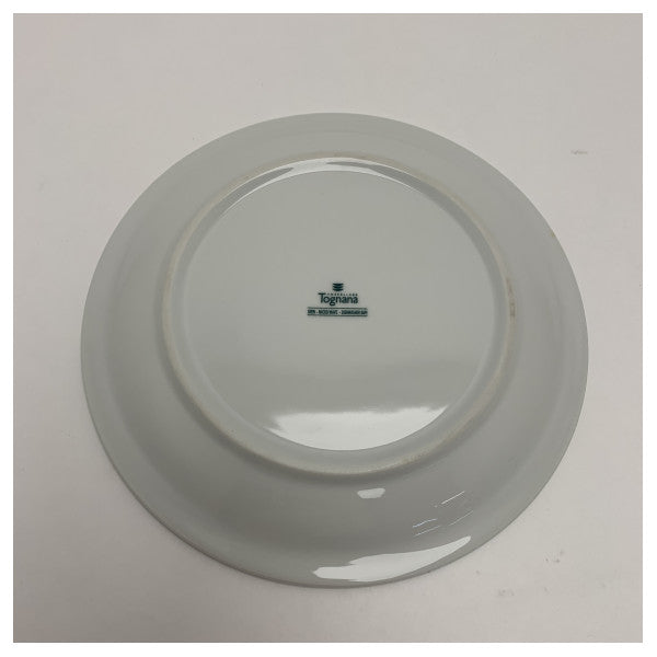 صحن فاكهة سيراميك من سيراميك ريتشارد جينوري CRN مقاس 21 سم مع شعار CRN من الكروم - أواني تقديم بحرية متينة