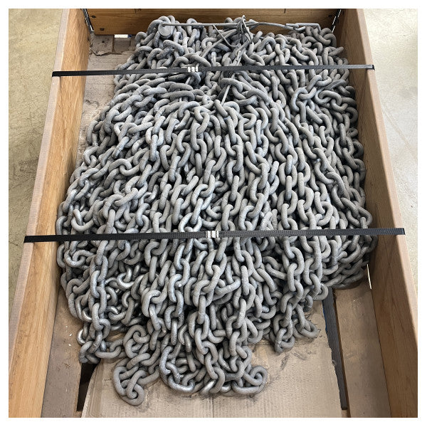 Catena d'ancoraggio DIN766 galvanizzata da 13 mm, lunghezza 75 metri - 250673