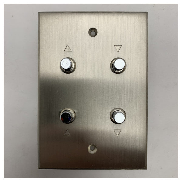 Meljac High-Quality 115x80mm Nickel Brushed 4-Point Marine Switch Plate 220V for Boat Electrical Systems