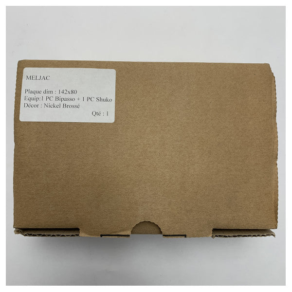 Meljac Marine rustfri stålplade med to stikkontakter - vandtætte bipolare og schuko-udtag til både