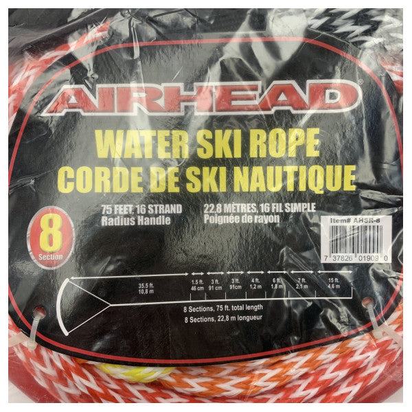 Airhead Shockwave vuča 8 presjeka Waterski konop -ahsr -8