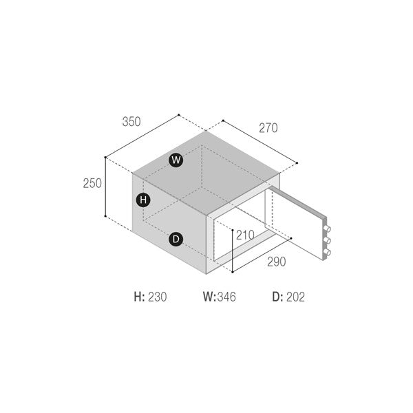 Vitrifrigo Cofre eletrónico com abertura frontal - 2535CAS