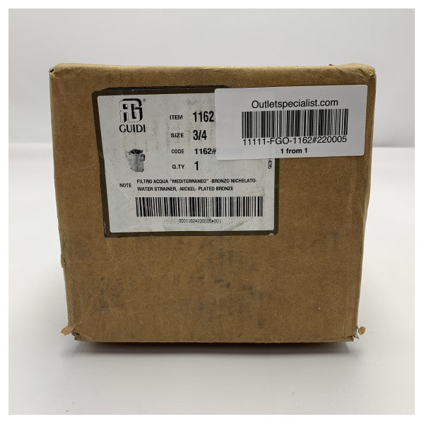 Guidi 1162 3/4 بوصة مصفاة مياه البحر البرونزية من جويدي 1162#220005