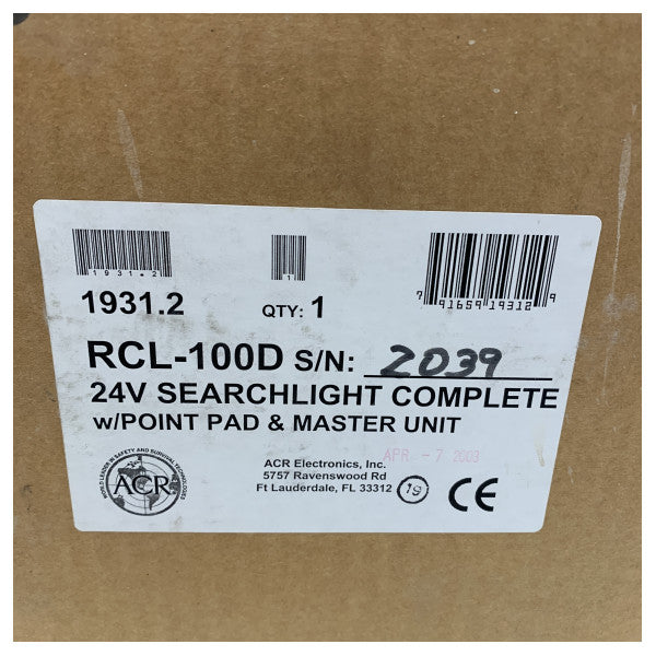 ARC RCL-100D Luce di ricerca telecomandata a 24V