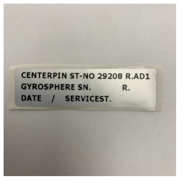 Sperry Marine Gyrocompass Centering Pin - Hållbar marin navigationskomponent som är motståndskraftig mot korrosion - 029208-0000-000