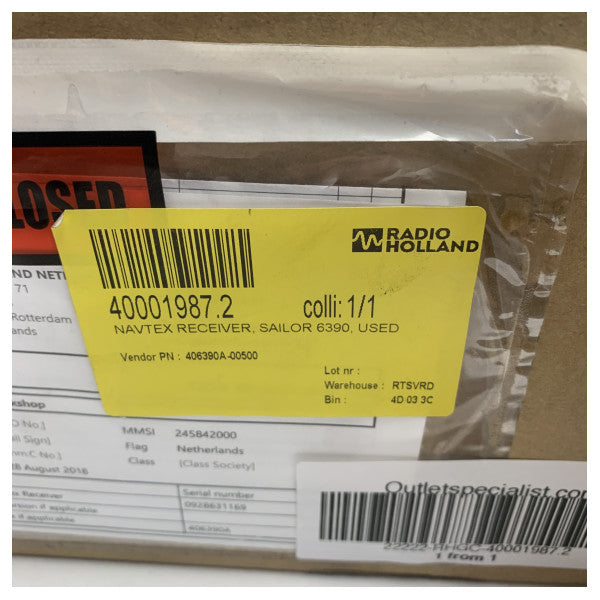 USED SAILOR 6390 Navtex Receiver - 406390A-00500