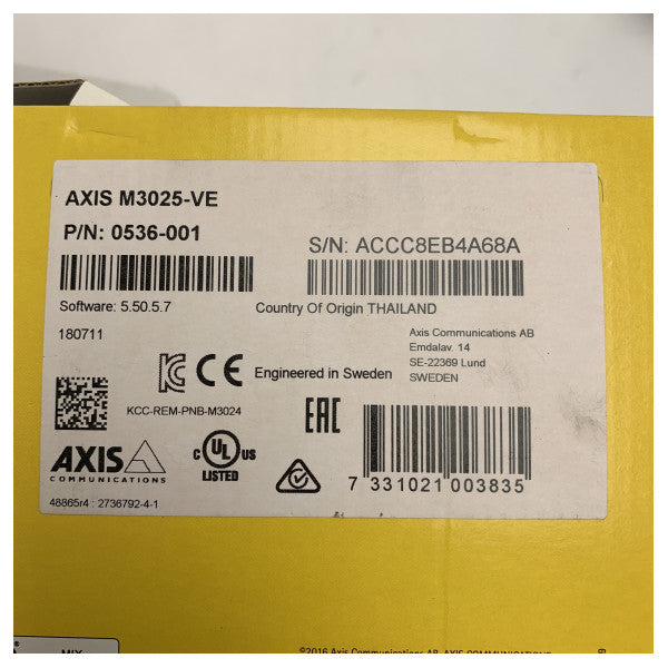 Axis Mini Dome Marine Camera M3025-VE - 2MP Waterproof & Vandal-Proof Security for Ships