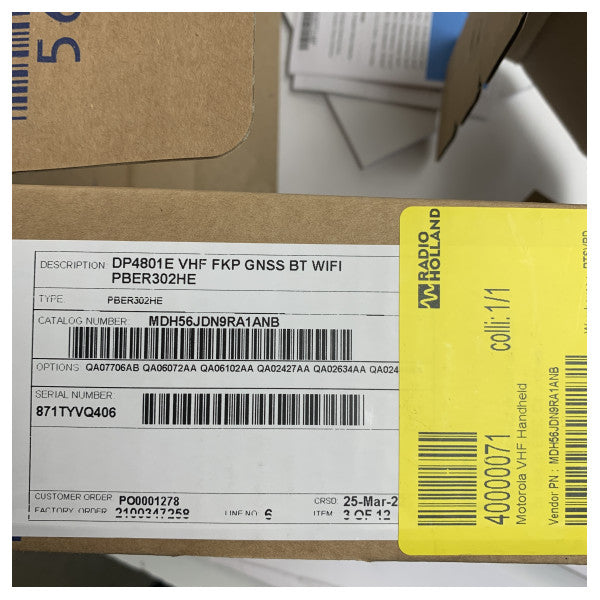 Motorola DP4801EB VHF El Telsizi Deniz Radyo GPS, Bluetooth, WiFi ile - Su Geçirmez DMR UHF - MDH56JDN9RA1ANB