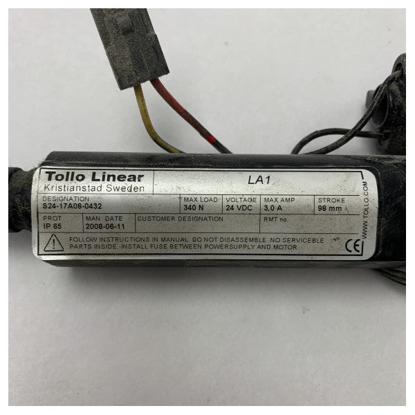 Attuatore elettrico Linak LA1 corsa 98 mm 24V 3A - 524-17A08-0432