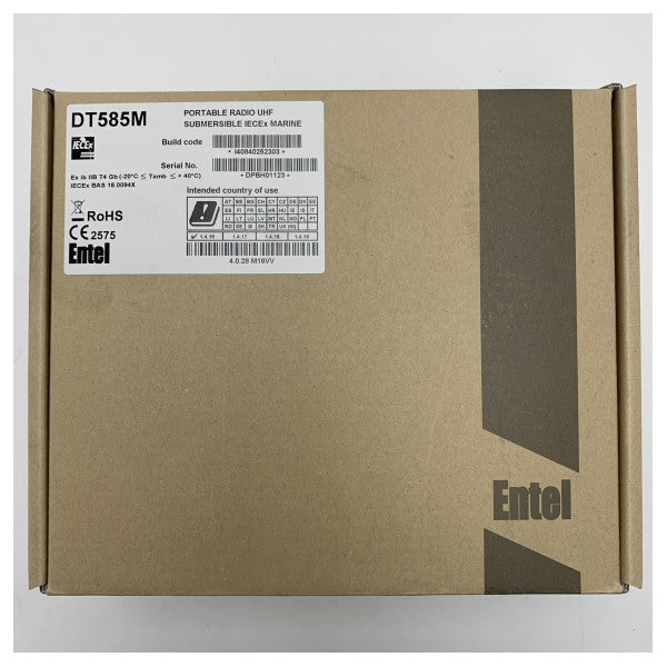 Entel DT585M UHF ръчно морско радио - водоустойчиво IECEx сертифицирано цифрово и аналогово