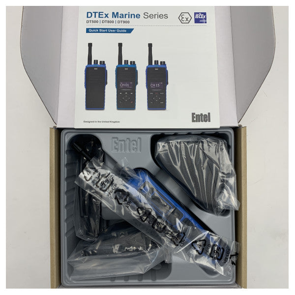 Entel DT585M UHF ръчно морско радио - водоустойчиво IECEx сертифицирано цифрово и аналогово