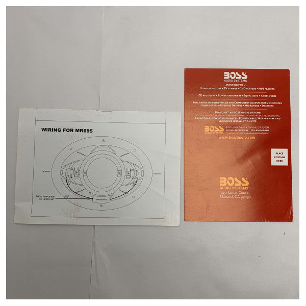 Boss Audio MR695 υψηλής απόδοσης θαλάσσια ηχεία 400W λευκό