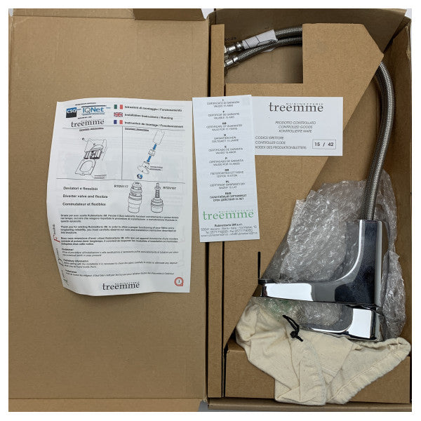 Treemme IT 6310 CC CF 22 bateria umywalkowa eleganckie chromowane wykończenie