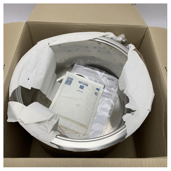 حوض غسيل مستدير مدمج من ألبس VF 41D من الفولاذ المقاوم للصدأ 410 مم