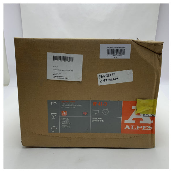 حوض غسيل مستدير مدمج من ألبس VF 41D من الفولاذ المقاوم للصدأ 410 مم