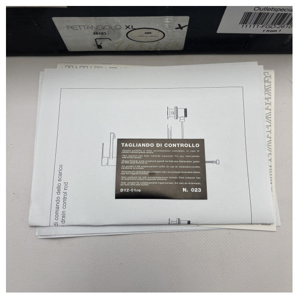 Gessi Rettangolo XL Ανταλλακτικά βρύσης λεκάνης με μίξερ μαύρο 26101/299 - Ανθεκτική ανοξείδωτη βρύση λυμάτων για σκάφη