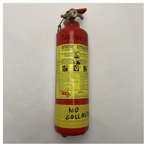 Extintor de polvo ABC portátil de 1 kg para uso marítimo - Compacto, duradero y seguro