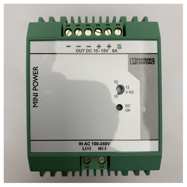 フエニックス・コンタクト船舶用電源ユニット DC10-15V、8A 産業用および船舶用アプリケーション向け堅牢なDINレールマウント付き