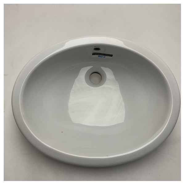 De Roca 276657 NEO Овален керамичен умивалник - издръжлива и устойчива на влага морска мивка за компактни пространства