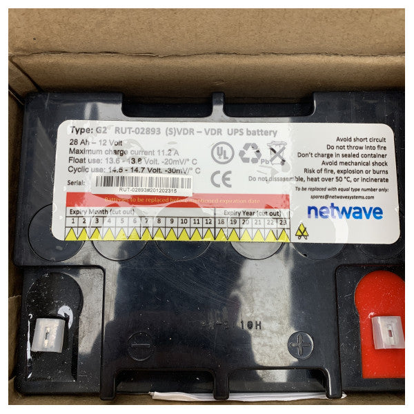 Netwave G2 RUT-02893 UPS Battery 28ah opplades