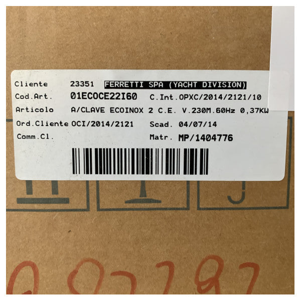 Gianneschi A/Clave Ecoinox 2 C.E. Water Pressure Pump - 01EC0CE23I60