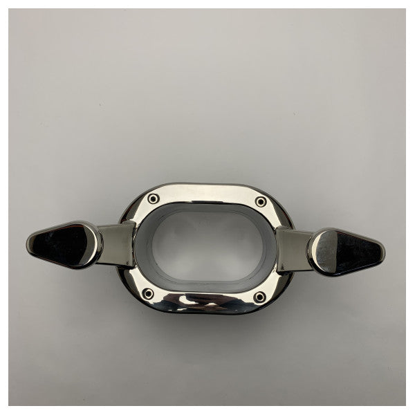 Taquet marin ovale en acier inoxydable de haute qualité avec deux pinces pour une fixation sûre des lignes de bateau