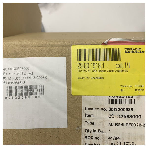 Furuno X-Band Radar Câble d'assemblage 20M 00132598000 - 03S9816-S