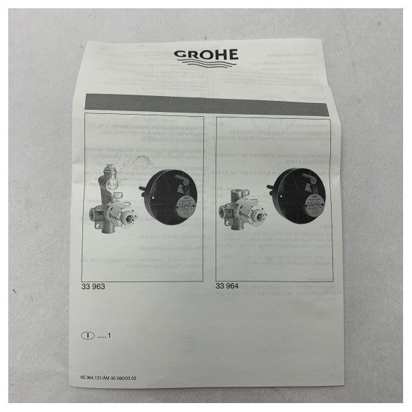 Grohe Compact Single-Lever Mixer 1/2 Inch Hidden Body - Robinetterie marine durable pour bateaux et yachts