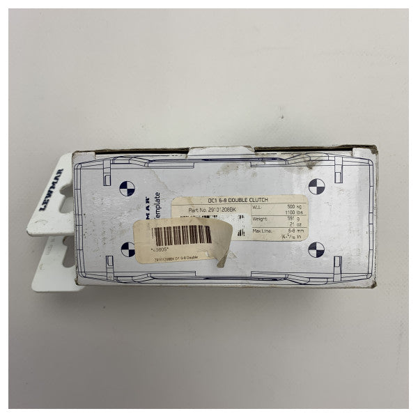 Lewmar 29101208BK DC1 6 έως 8 mm διπλός συμπλέκτης σχοινιού