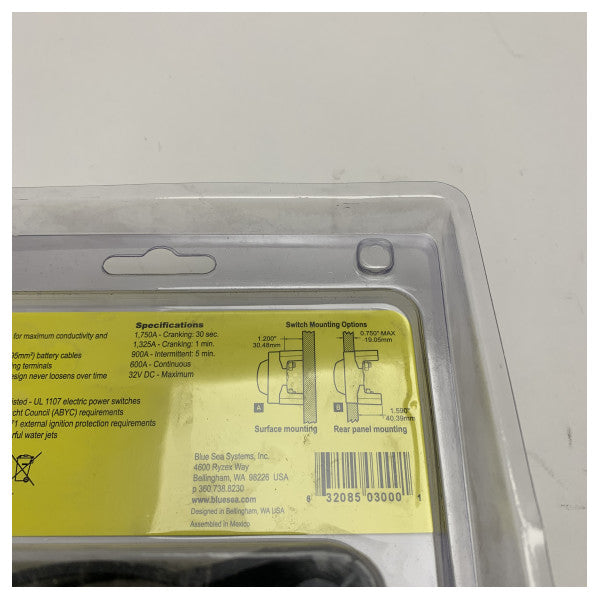 Blue Sea Systems перемикач акумуляторів серії HD On/Off - 3000-BSS