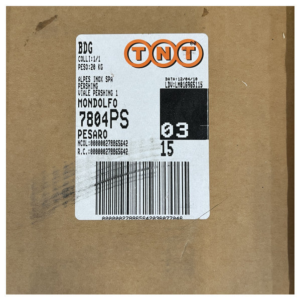 Alpex dubbel diskho i rostfritt stål 50/98 2V1B-E 900 mm