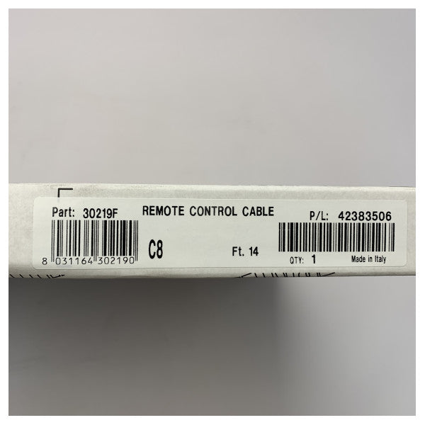 Cabo de controlo remoto marítimo Ultraflex C8 30219F � Controlo de motor de barco durável de 14 pés à prova de intempéries